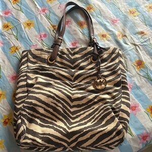 Michael Kors zebra straight tote bag